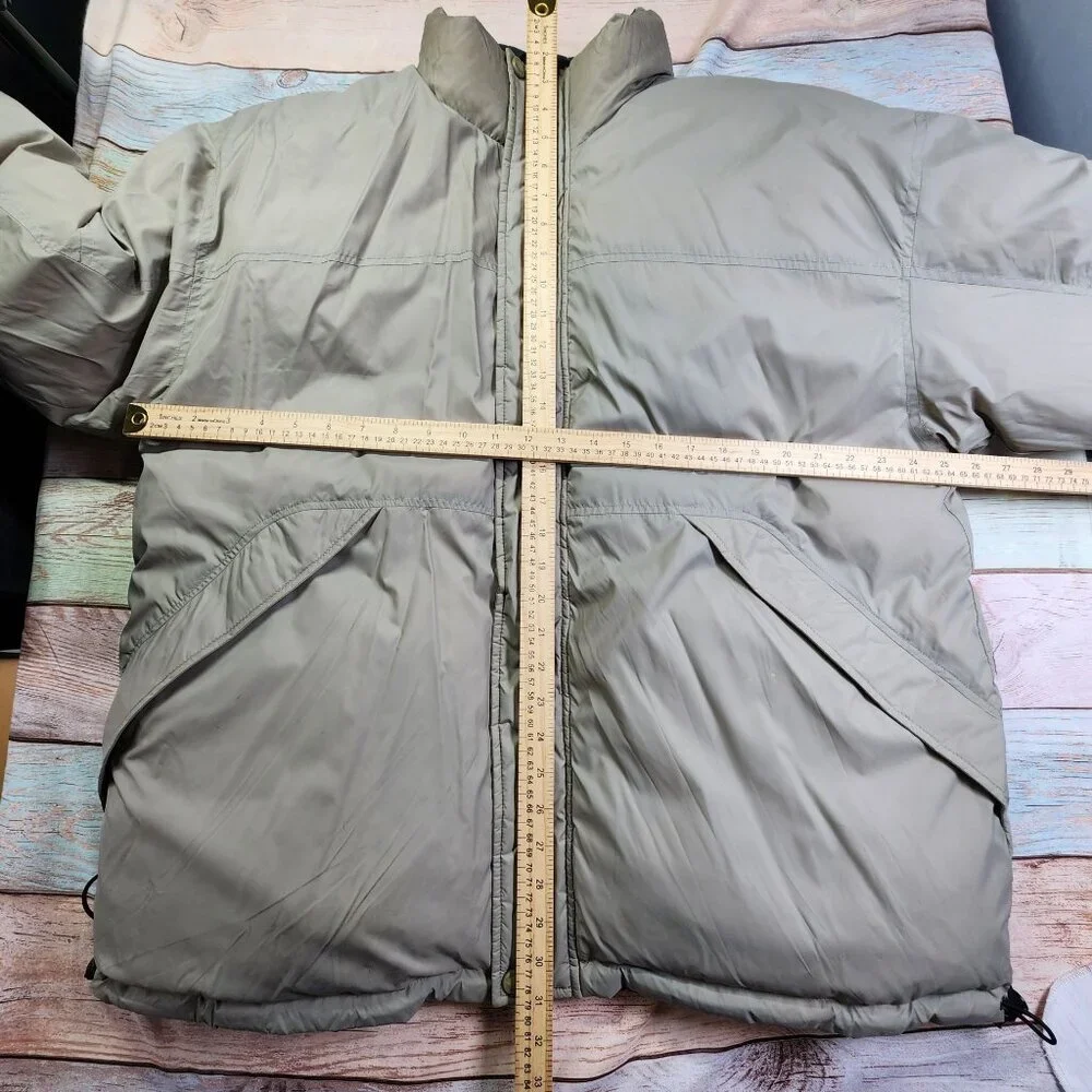 Cabelas XL Reg Reversible Premier Northern Goose Down Puffer Jacket Green & Beig - Picture 9 of 11